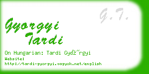 gyorgyi tardi business card